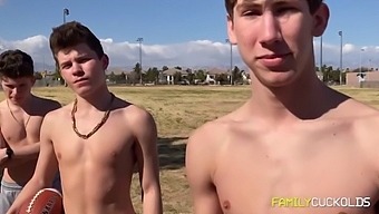 Mature And Teen Boys Engage In Taboo Fendom Play