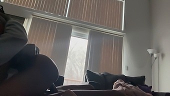 Intense Cowgirl Ride Leads To Explosive Cumshot On Couch