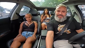 Anâzinha Do Mau Unclothed And Playful In A Car On The Roads Of São Paulo