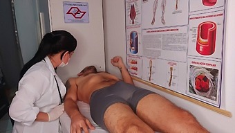 A Guy Got An Unexpected Hard One In Front Of The Nurse.